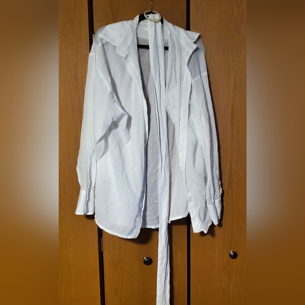 Popflex Vacation-Shirt-Dress-White-L/XL